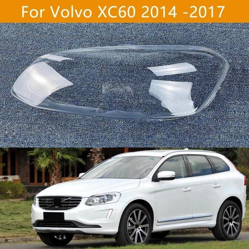 Vidro Do Farol Dianteiro Carro Para Volvo XC60 2014-2017 Lente Capa Abajur Claro Plexiglass Escudo Acessórios Peças De A