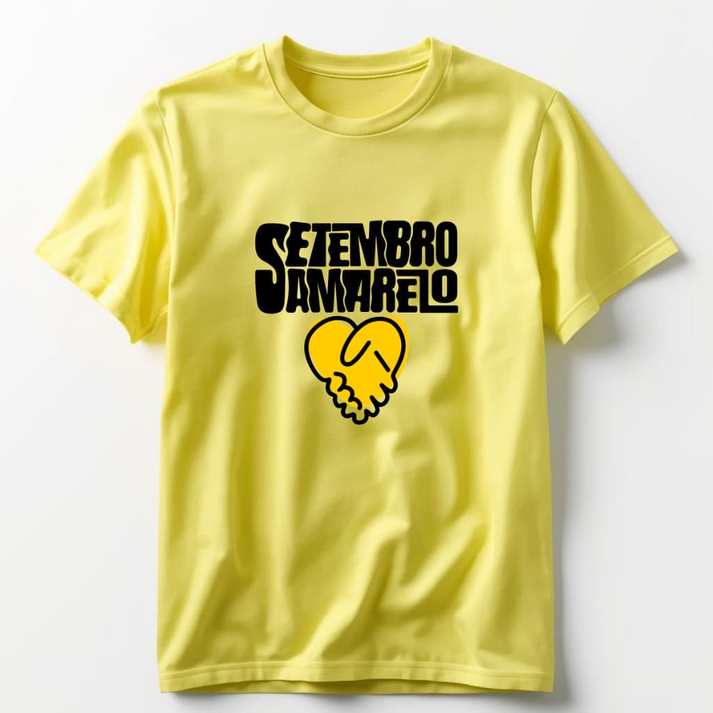 Camiseta Personalizada Setembro Amarelo estampas exclusivas