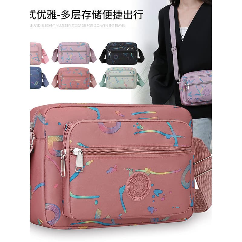 Bolsa pequena feminina novo estilo multifuncional leve de um ombro Casual à prova d'água bolsa combinada para celular bo