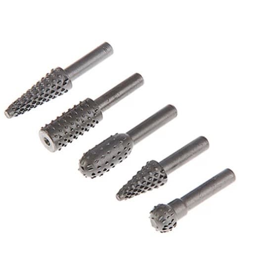 Kit 5 Limas Rotativas para Madeira Grossa Broca Ferramenta para Desbaste e Acabamento