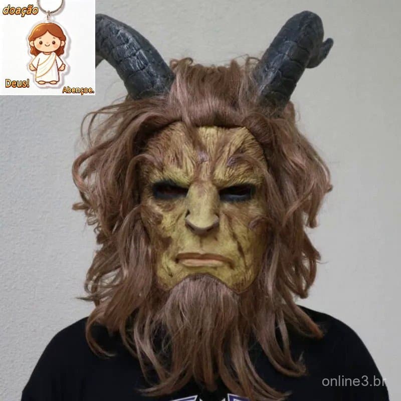 Máscara de Príncipe da Bela e a Fera, Capacete de Cosplay, Máscara de Olho, Máscara Facial, Cosplay, Halloween, Carnaval