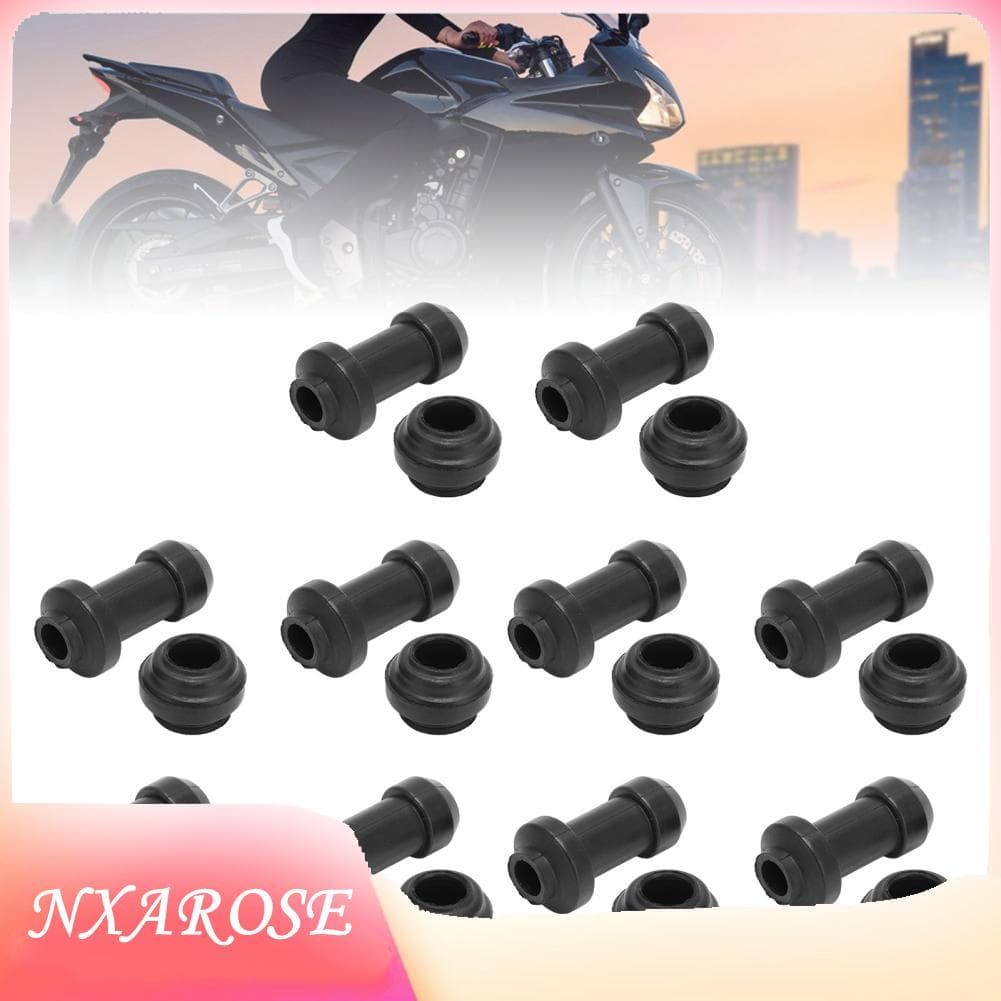 Nxarose Nxarose Pinça de Freio a Disco Poeira 10 Conjunto Capa de Motocicleta Longo Curto Borracha de Alta Precisão