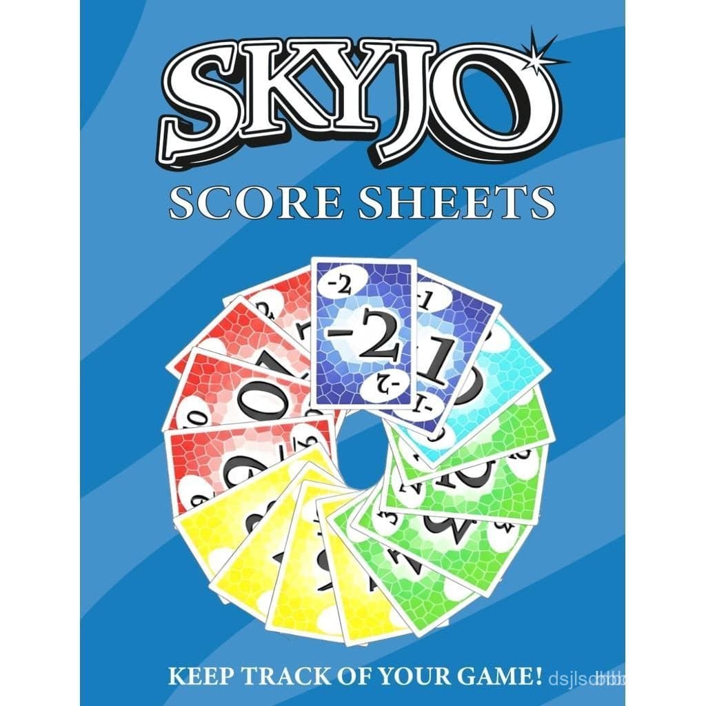 Folha de Pontuação Skyjo: 8,5 x 11 polegadas, 140 páginas, conveniente para registrar pontuações de jogos C2HT EYAA