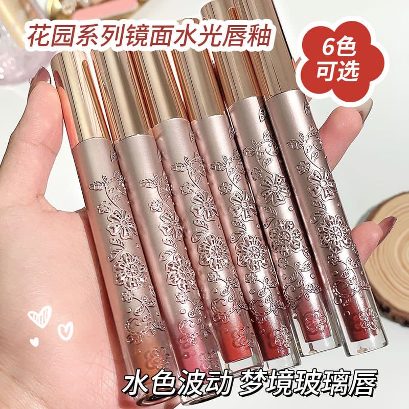 Marco Andy Garden Series Mirror Water Gloss Lip Glaze Hidratante Clareador À Prova D 'Água Não É Fácil de Desbotar Batom