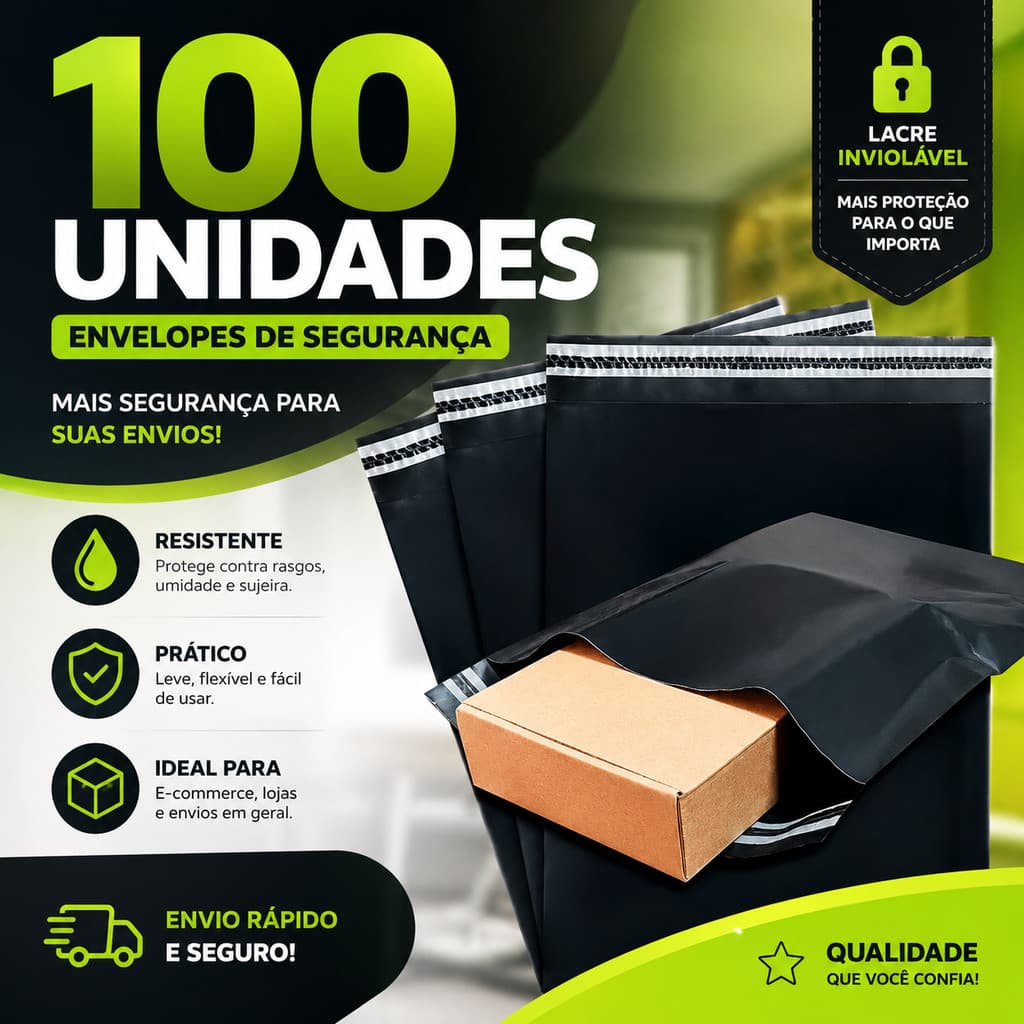 Envelope de Segurança 50/100 unidades embalagem correio preta envelope de segurança Hot-melt- 25x30