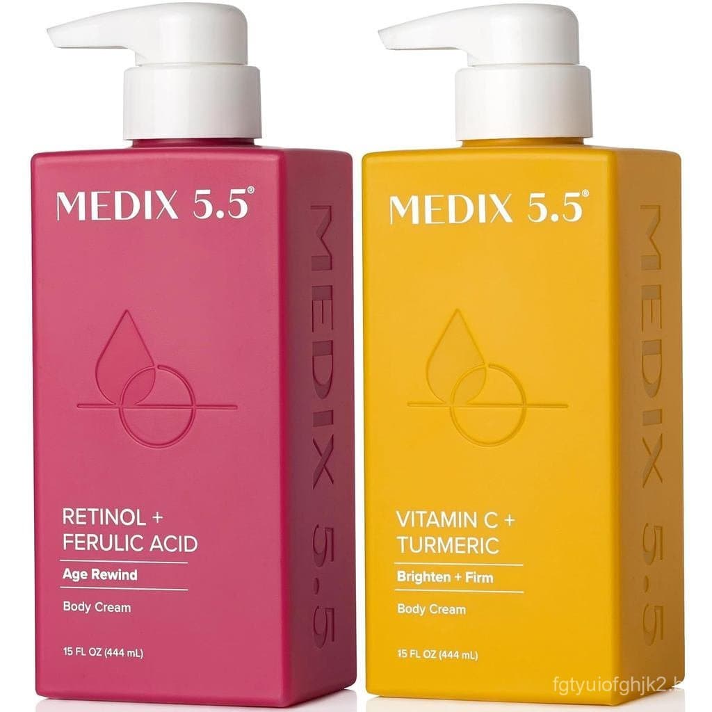 Loção Corporal Medix5.5 com Retinol e Vitamina C, Conjunto de Cuidados para a Pele Anti-Envelhecimento e Hidratante, Loç