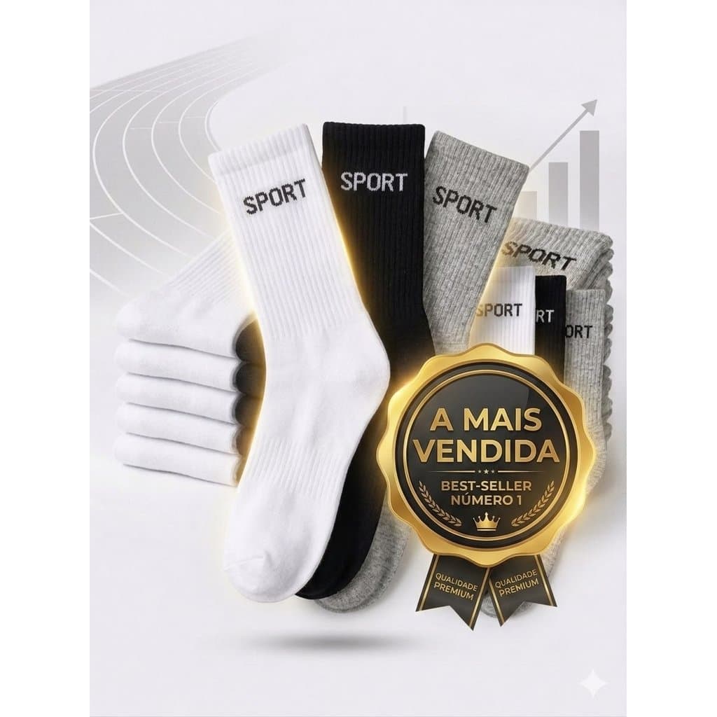 Kit Meias Cano Alto Masculina – Coloridas | 3, 6 ou 12 Pares | Resistência, Estilo e Versatilidade
