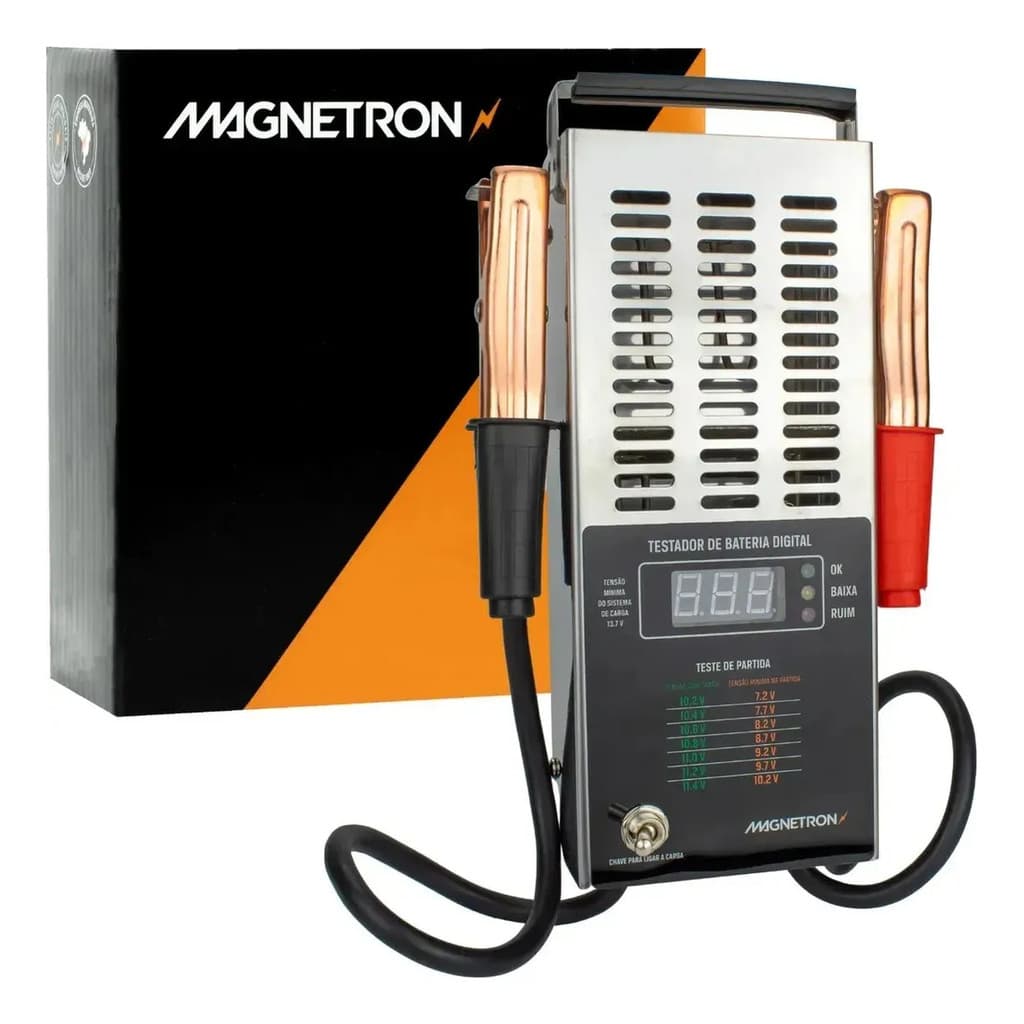 Testador Carga Bateria 100a Com Display Led Magnetron