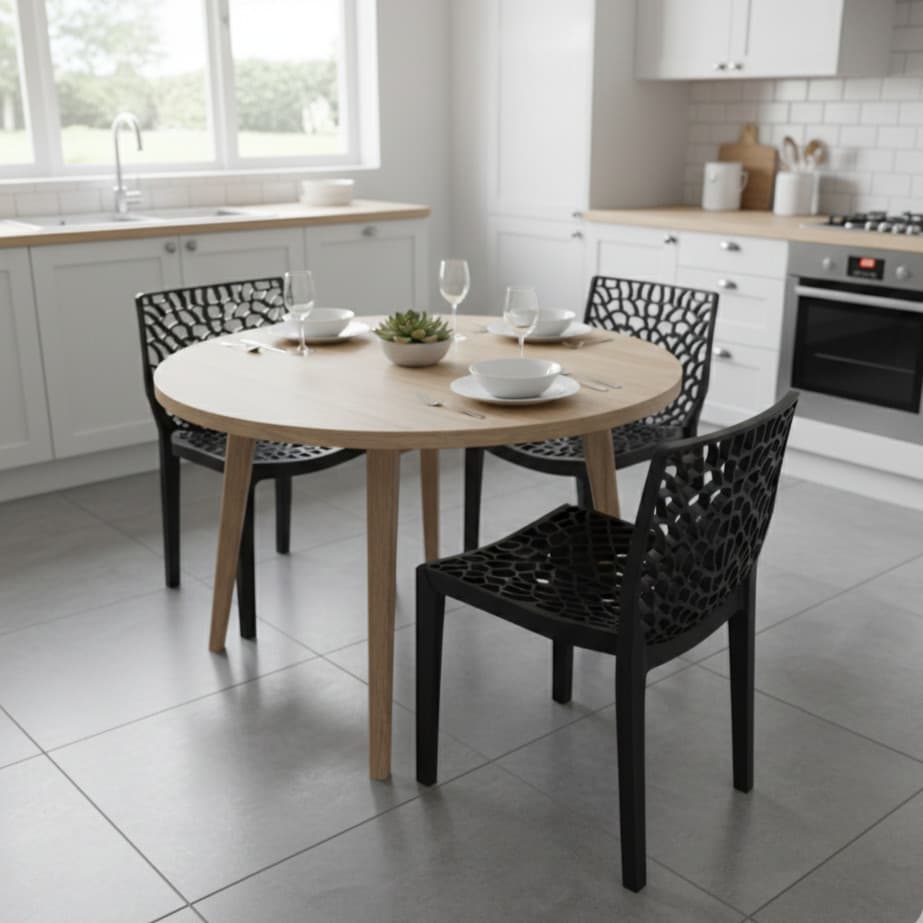 Conjunto 3 Cadeiras Gruvyer em Polipropileno com Design Moderno - ideal para Cozinha