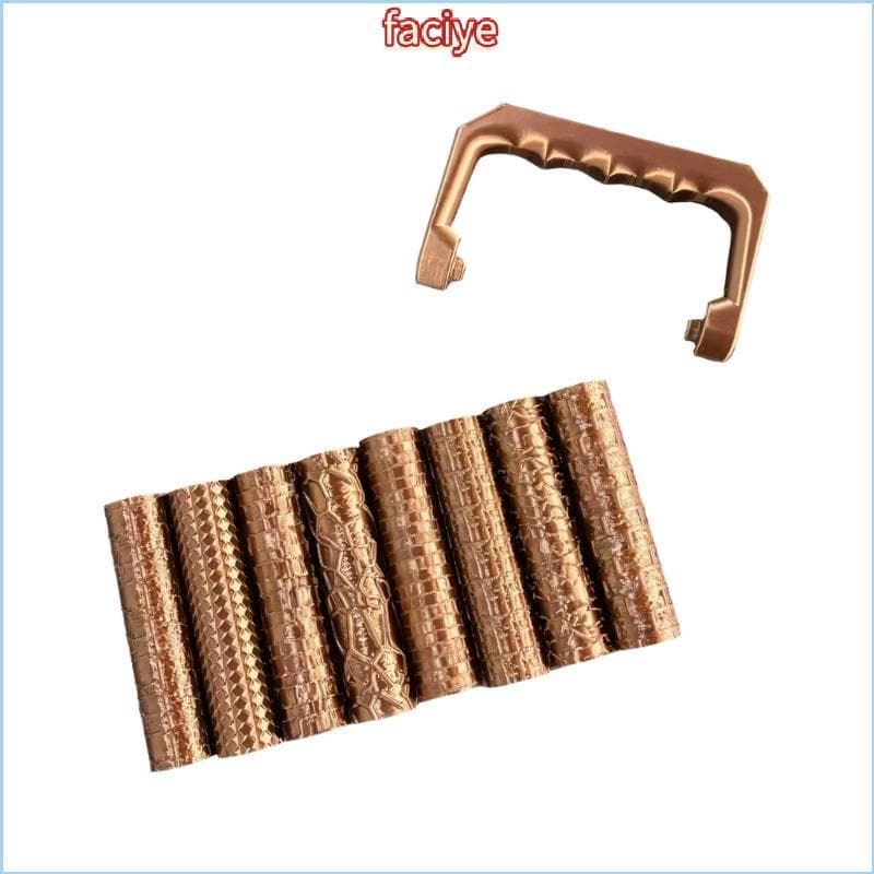 Conjunto Rolos Textura Terreno FCY Para Trabalho Argila, 8 Alça, Kit Detalhes Manuais Modelo M