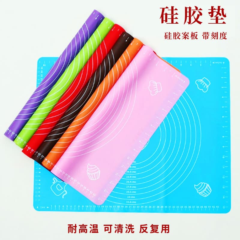 Tábua de cortar silicone Junta de silicone resistente a altas temperaturas com escala Tapete para assadeira Tapete para