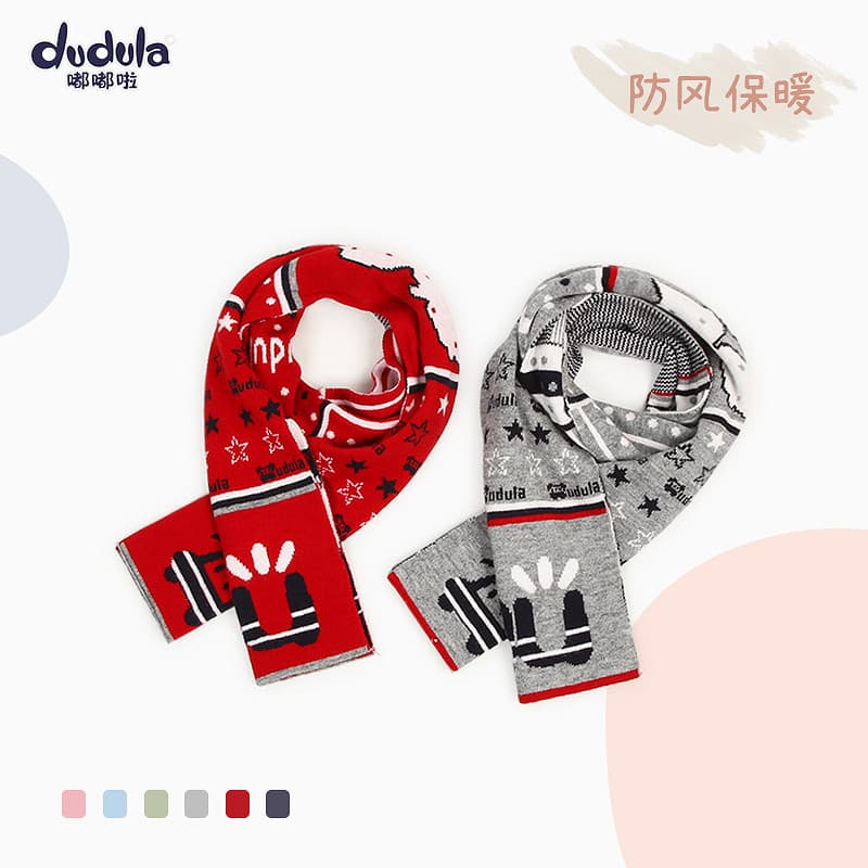 W Cachecol quente à prova de frio para crianças de inverno, meninos, crianças, lã de algodão, à prova de vento, versão c