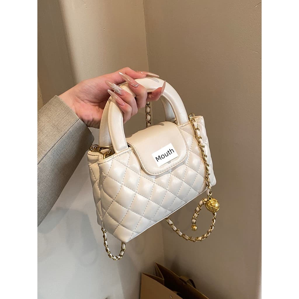bolsa transversal feminino bolsa feminina Bolsa de corrente de um ombro com nicho francês diamante