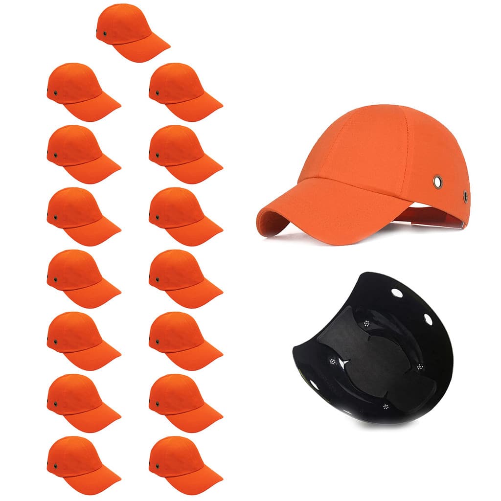 Bone com Capacete Seguranca EPI Kit 15 Uni Obra Construcao Reparo Oficina Trabalho Casquete Protecao Resistente