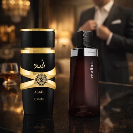 Perfumes Masculinos Asad + Mbec Premium Luxo Alta Fixação Oriental e Amadeirado Envio Imediato