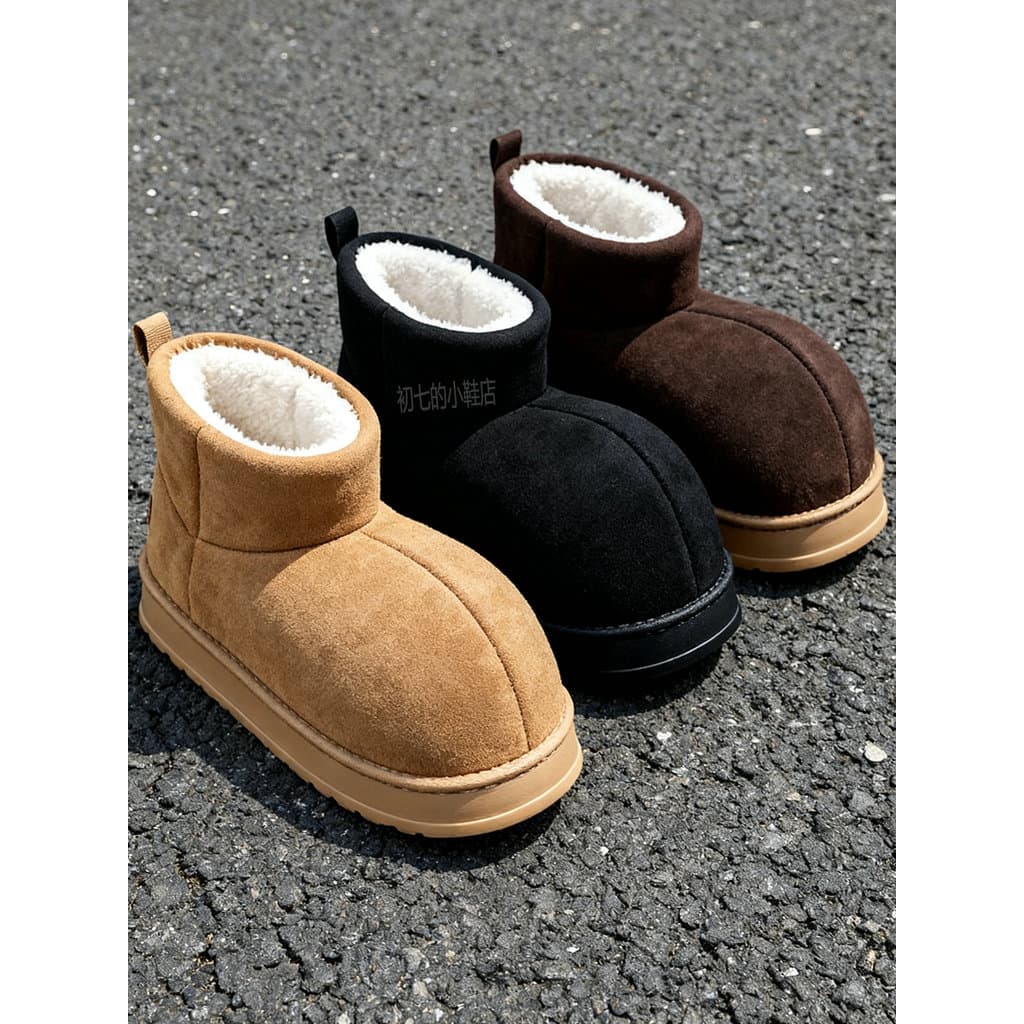 Botas de neve sapatos masculinos nicho Kapibara sapatos de algodão botas de algodão de cano alto inverno chinelos de alg