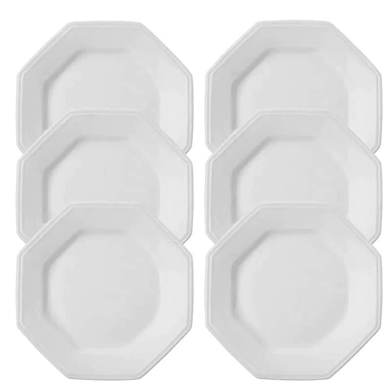 6 pratos rasos prisma schmidt porcelana