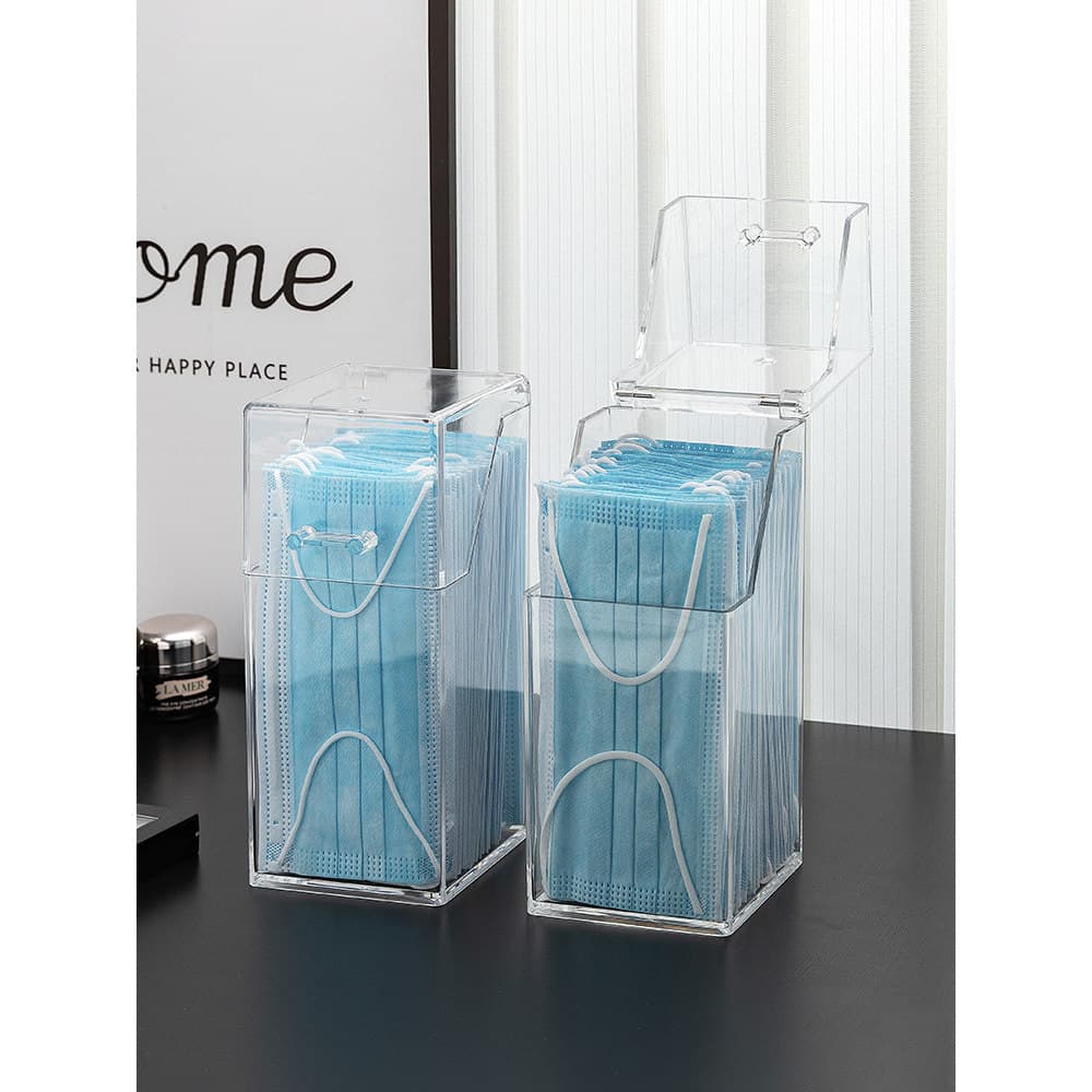 Caixa de armazenamento de máscara entrada doméstica casa Desktop papelaria pincel de maquiagem caixa arrumada à prova de