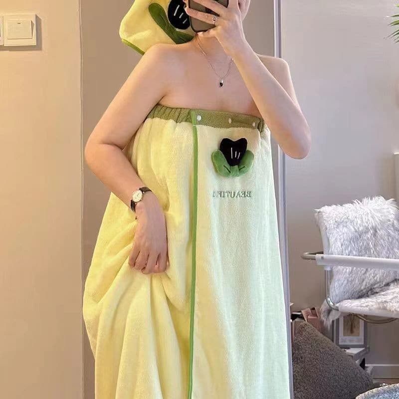 Toalha de banho tulipa 2025 estilo princesa toalha de banho bordada doméstica conjunto de três peças toalha de banho con
