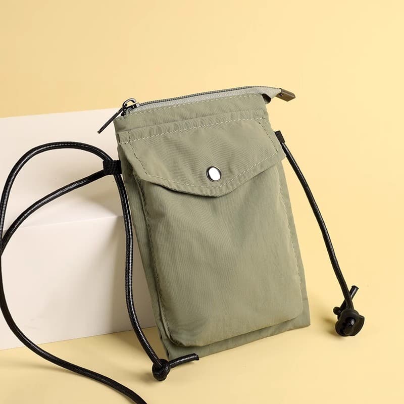 Arte japonesa pequena bolsa fresca para celular Mini bolsa de pano pequena leve Casual All-Match Vertical de um ombro me