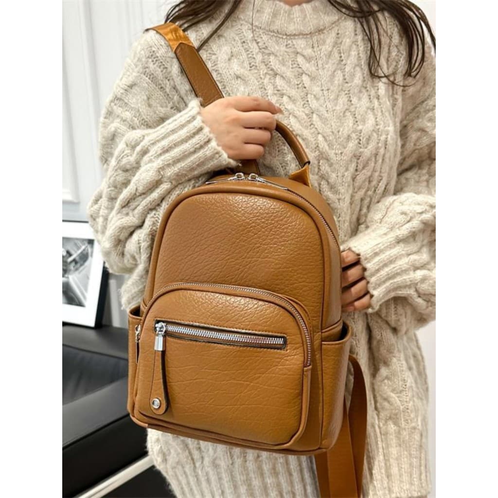 Muzi rua versão coreana senhoras mochila 2026 novo estilo moda All-Match pequena bolsa escolar cor sólida grande capacid