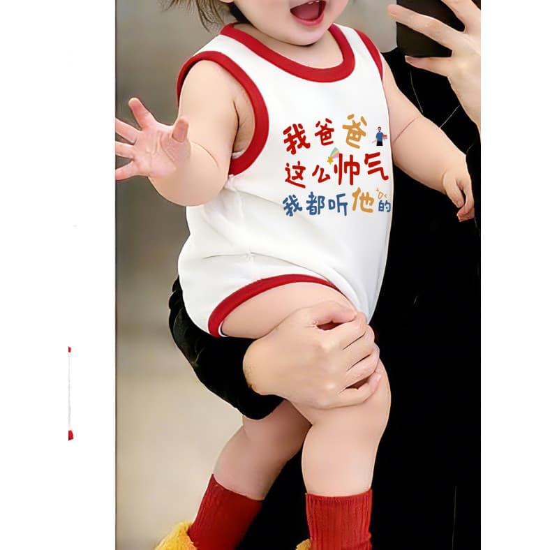 Pai bonito tudo ouça ele ~ roupas de bebê recém-nascido cuecas de bebê macacão de pijama fino