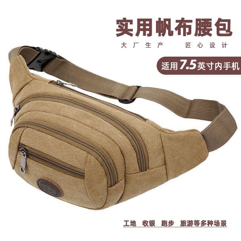 Bolsa de cintura de lona masculina novo estilo feminino multifuncional lazer saco ao ar livre local de trabalho cinto sa
