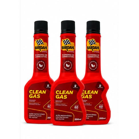ADITIVO BARDAHL CLEAN GAS 200ML - 3 UNIDADES