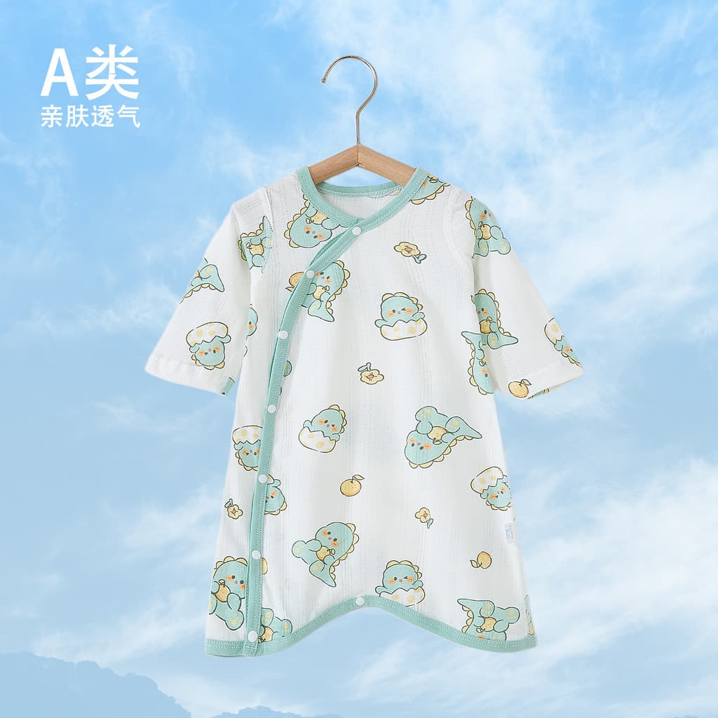 Saco de dormir recém-nascido verão fino respirável Homewear outubro-junho camisola do bebê pijamas de uma peça camisola