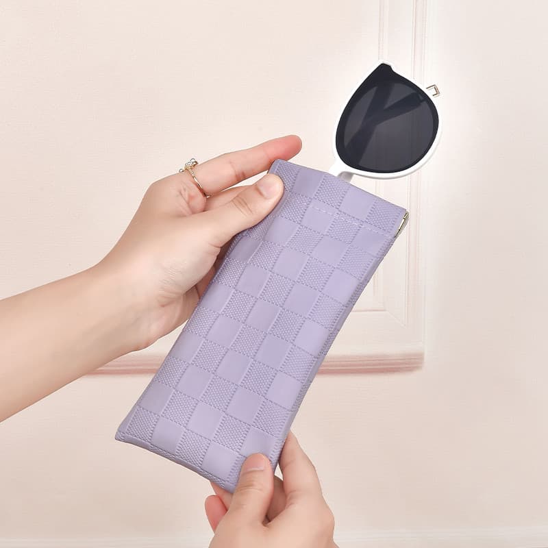 Saco de óculos feminino resistente à compressão saco de armazenamento portátil saco de pano simples portátil resistente