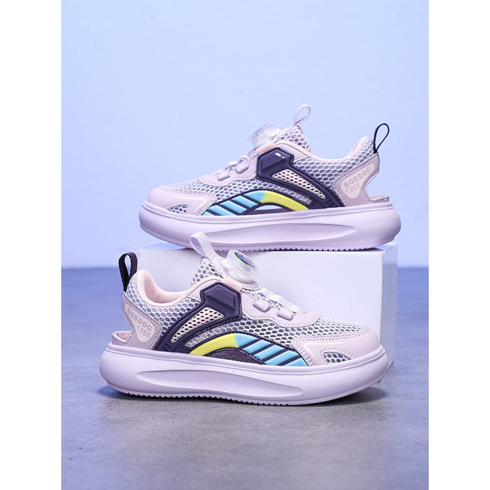 Bobo sapatos infantis verão novo estilo respirável sapatos esportivos para meninas sandálias de malha oca sapatos de red