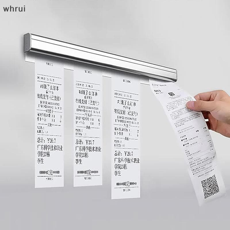 [WHRUI] Barra Porta-Recibos De Cozinha 20/30/40/50cm Organizador De Contas Clipe De Papel Ra