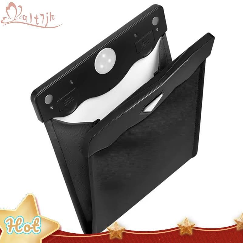 Lixeira De Carro LED Reutilizável Bolso De Armazenamento De Couro PU À Prova D'água Saco De Lixo De Vazamento