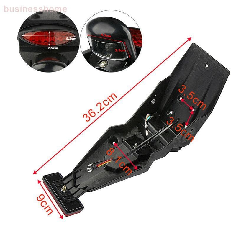 < busines > Guarda-Lamas Traseiro Universal Para Motocicleta LED Luz Traseira De Freio Nova