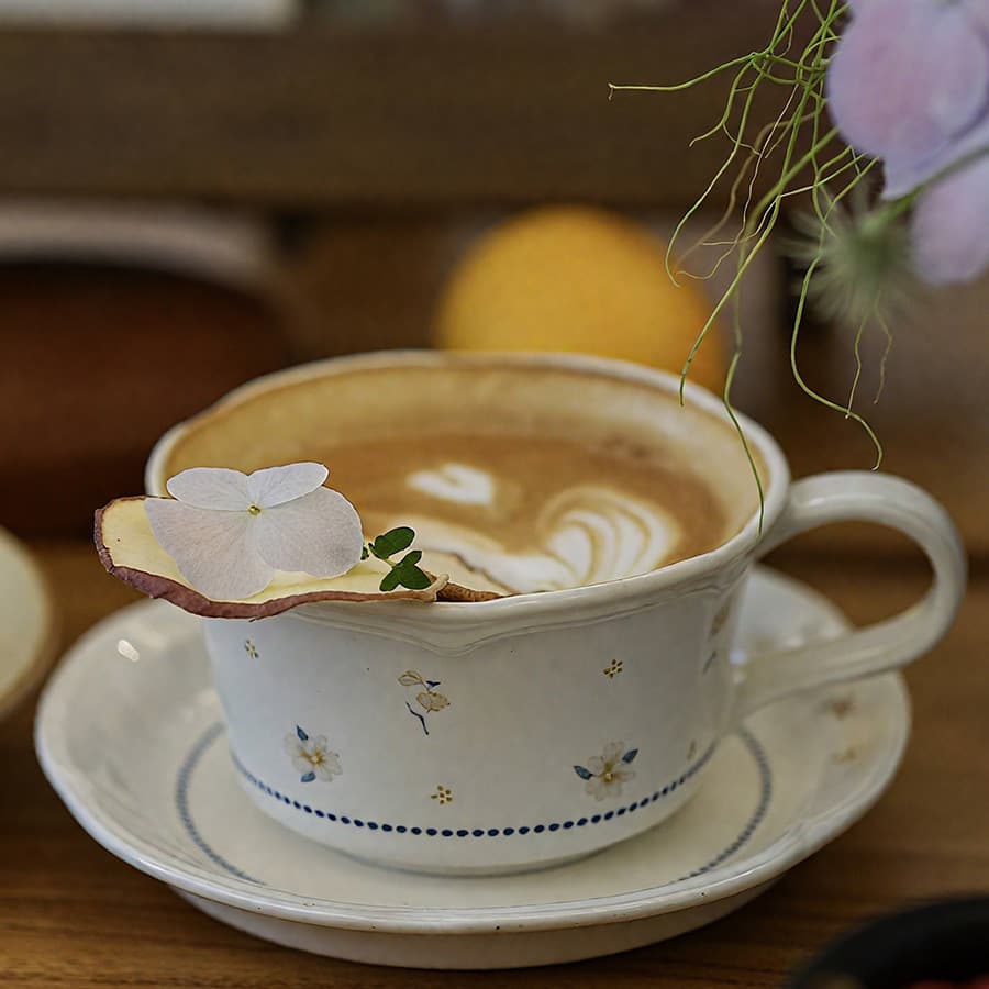 Caneca esmaltada simples e luxuosa leve com alça, resistente a altas temperaturas, café, leite, chá, decalque, conjunto