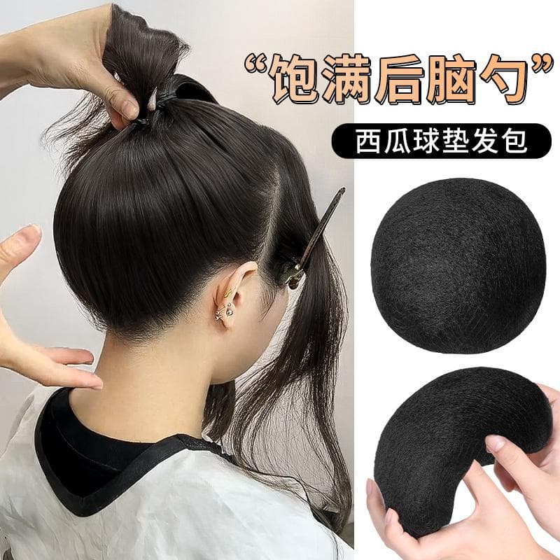 Cabeça traseira rechonchuda almofada fofa servir bola melancia saco de cabelo traje antigo Hanfu saco de cabelo de noiva