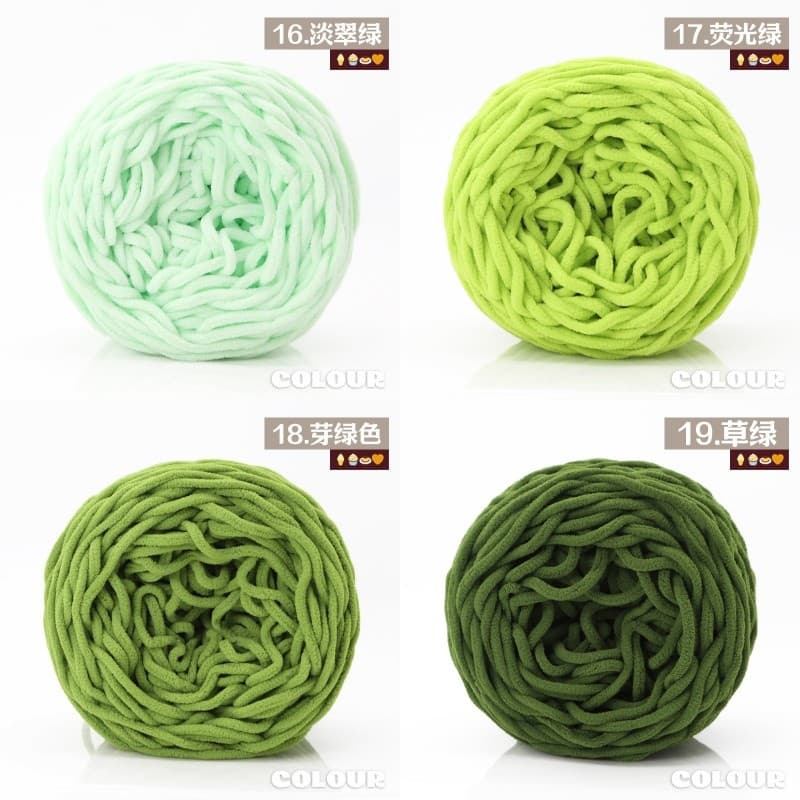 Verde grosso fio de lã tira de gelo linha mão-malha diy cachecol pequena bola de lã gancho chinelos mão-malha grande gru
