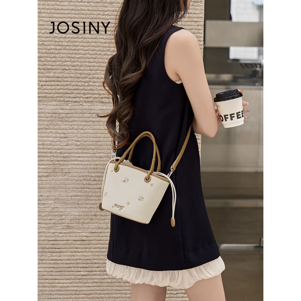 Zhuosini 2026 verão temporada Casual novo estilo pequena flor balde saco feminino All-Match portátil Cross-corpo saco lu