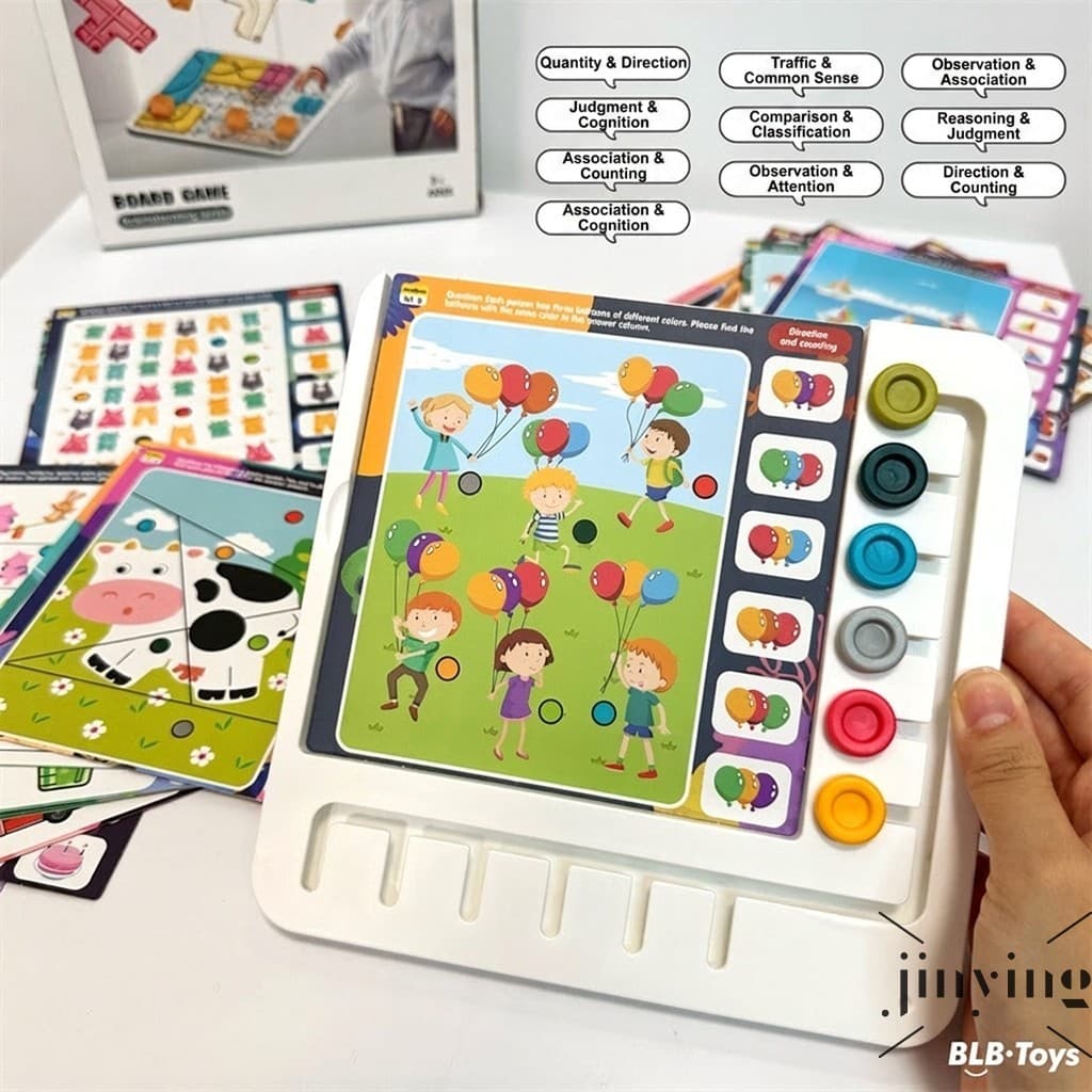 Jogo De Tabuleiro De Pensamento Lógico Infantil-Mesa Interativa De Educação Para Brincar Com Pais E Filhos