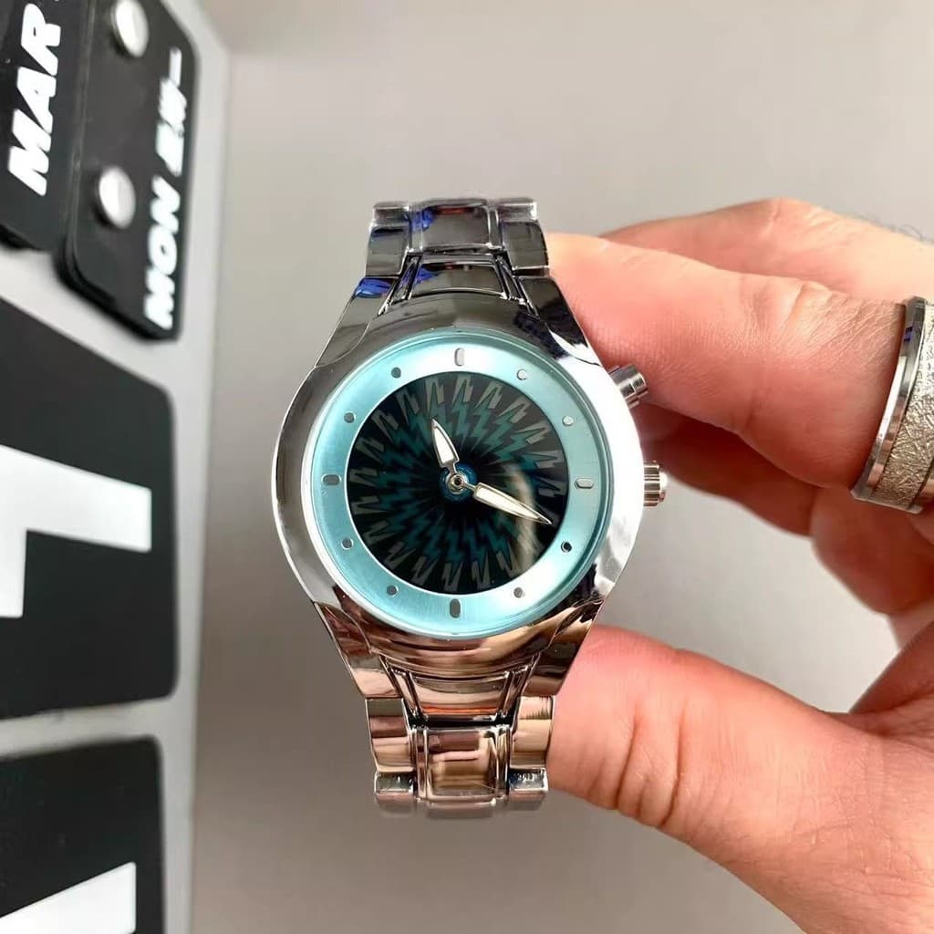 Y2k Millennium Retro dinâmico relâmpago relógio de quartzo Original High-End luminoso à prova dwaterproof água luz luxo