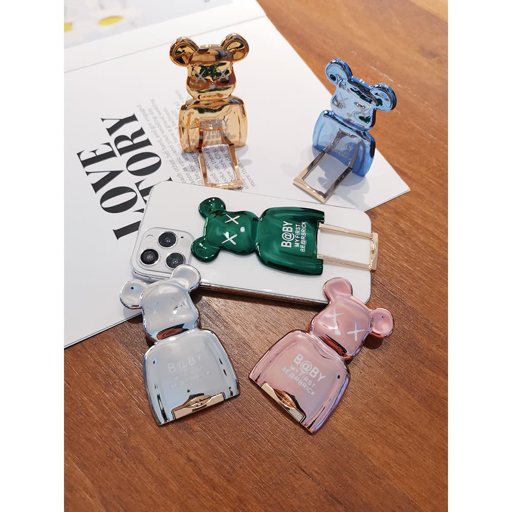 Suporte de fivela para celular Suporte criativo para carrinho Moldura de suporte de urso violento Invisível Dobrável Des
