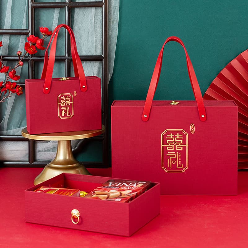 2022 novo estilo portátil caixa de doces de casamento retorno presente gaveta caixa de presente lembrança de noivado cai