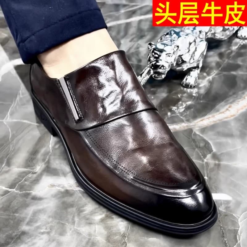 Sapatos de couro de marca de alta qualidade masculino primeira camada de couro 2026 novo estilo de negócios Formal Wear