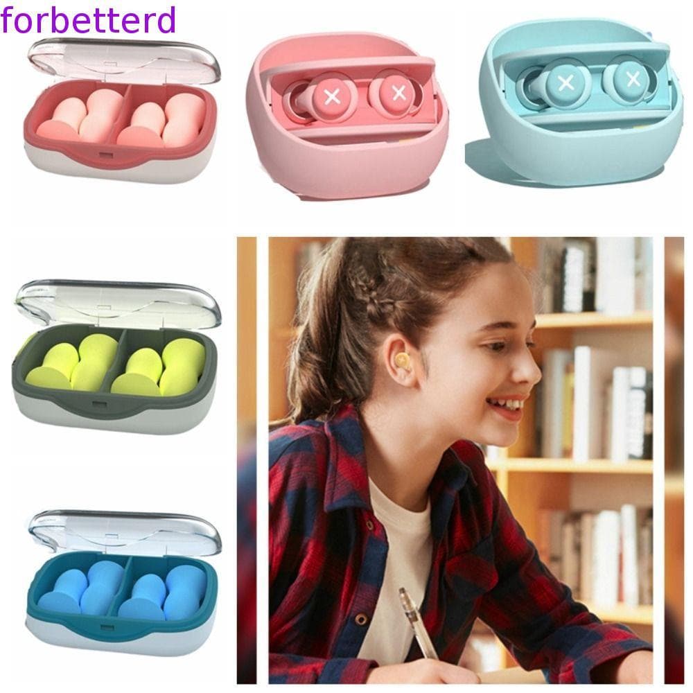 FORBETTERD 2 Pcs/4 Tampão De Ouvido De Ruído De Silicone , Isolamento Macio À Prova De Som , Tampões Com Acústico