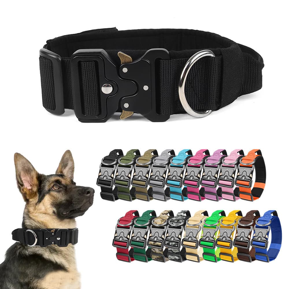 Minhost novo estilo coleira para animais de estimação à prova de explosão resistente a tração coleira para cães médio gr