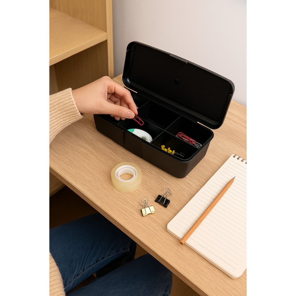 Estojo Organizador Multiuso AmpePlast em Plástico para Armazenar e Organizar Objetos Pequenos