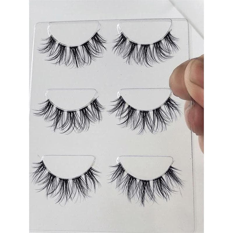 cílios postiços naturais cilios postiços Aimbos enrolou os cílios postiços, caule transparente, estilo grosso, maquiagem