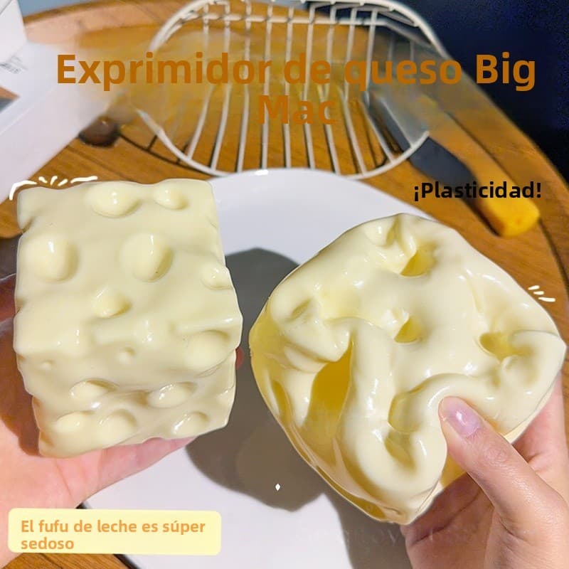 [Queijo Big Mac] Pinch Le Plástico Sem Rebote Descompressão Vaselina Bola Artesanal