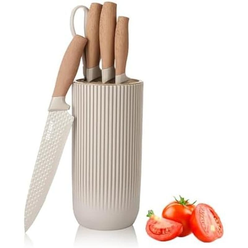 Conjunto De Facas , Wiztoynia De Cozinha Cáqui De 6 Peças Para Casa , Conjuntos Chef Afiadas De Aço Inoxidável Antiadere