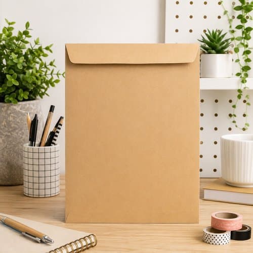 Caixa 250 Envelopes 240x340 Pardo Envio Seguro Proteção Organização Escritório